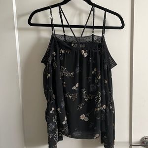 Long sleeve black blouse